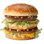 Keto Customized 1-4 1/10 Big Mac Patties with Cheese (250-610 Cal 4g-7g Carbs, 1g Sugar)